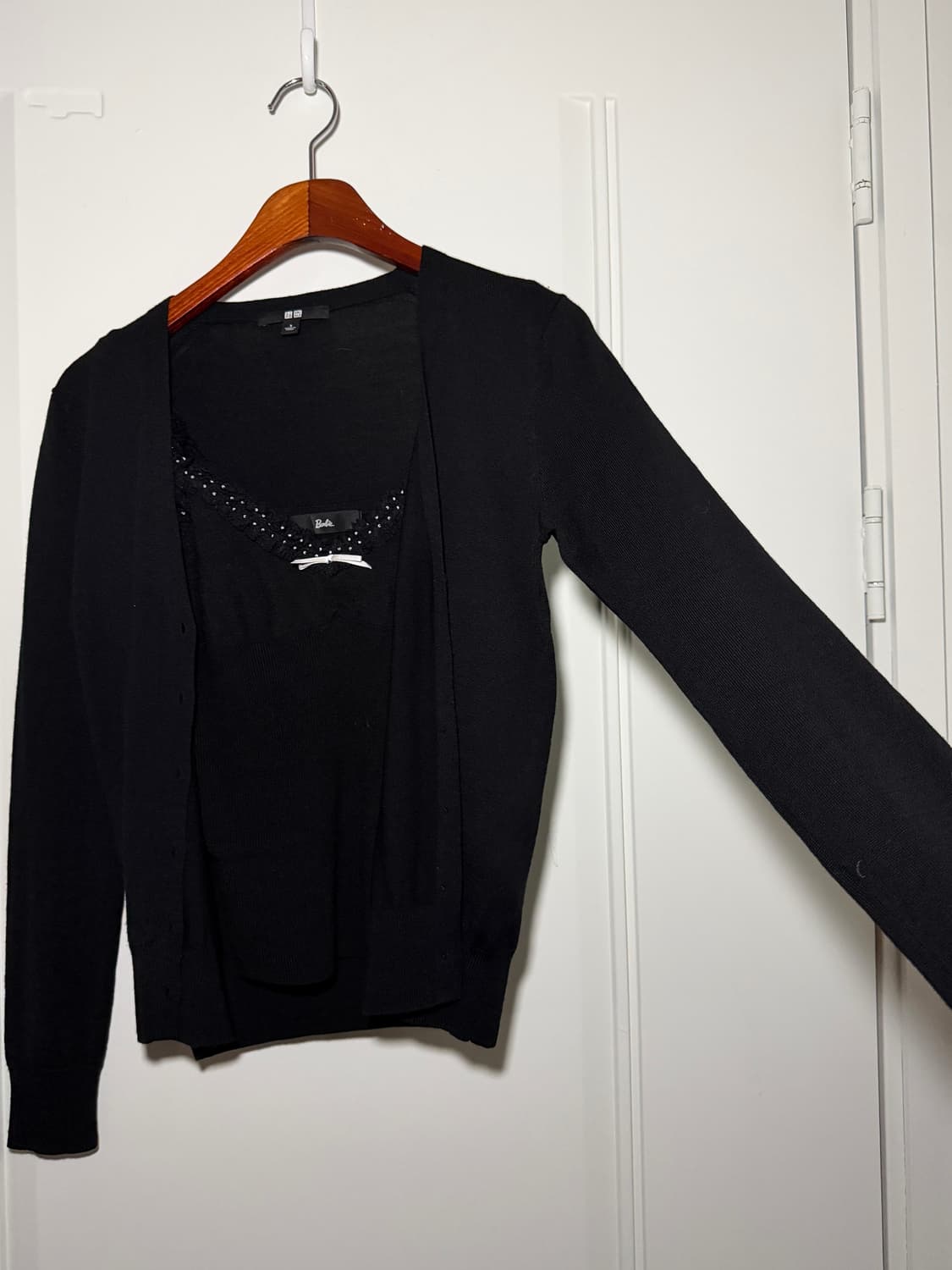 일본빈티지 블랙 도트 레이스 세트 상품이미지8