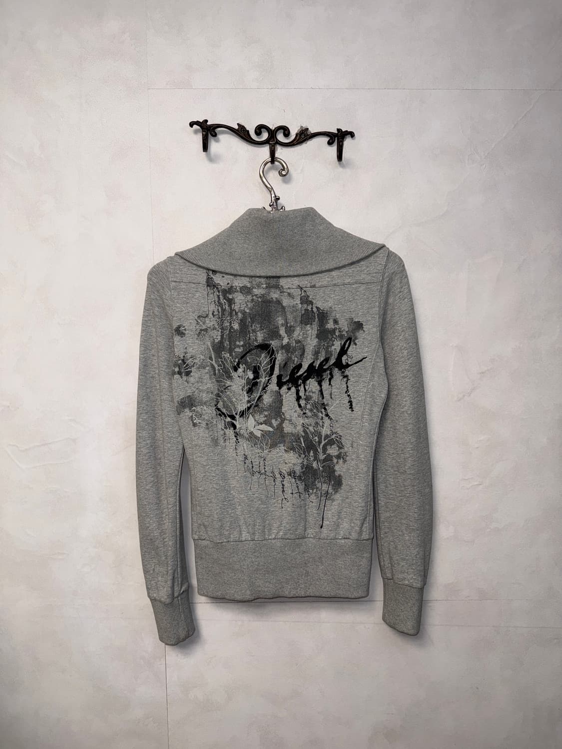 DIESEL gray logo graphic sweat jacket  상품이미지1