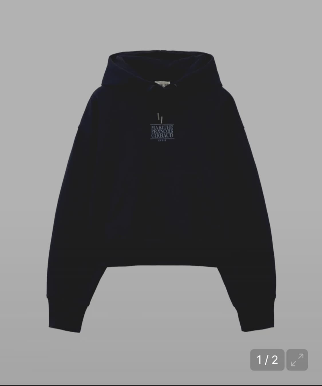 마리떼 프랑소와 저버 클래식 로고 크롭 후드 (네이비 / M사이즈) 상품이미지1