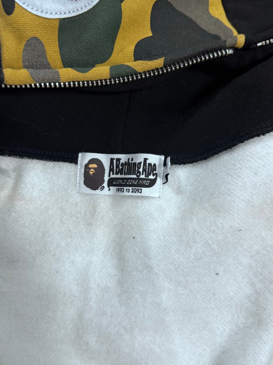 베이프 샤크 풀 집 후드 블랙 상품이미지8