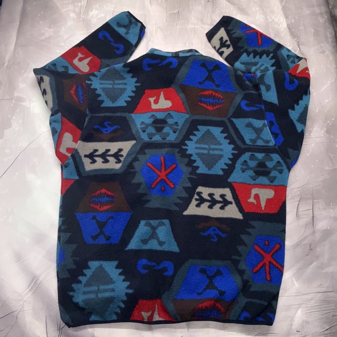 12FW 파타고니아 신칠라 스냅-T 플리스 네이비 멀티 패턴 상품이미지5