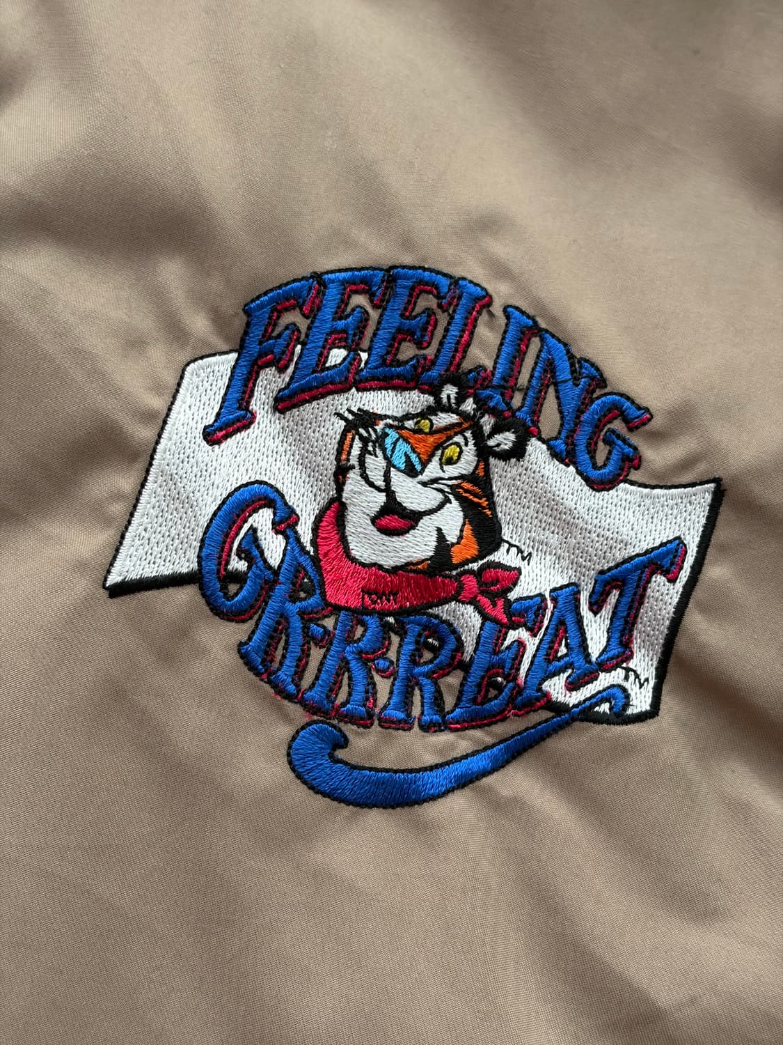 [데드스탁] 00s 켈로그 호랑이 자수 프로모 베이지 웜업 105 상품이미지3