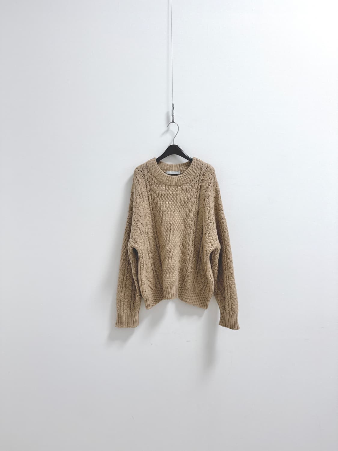 빈스 루즈핏  캐시미어 피셔맨 케이블 니트 상품이미지1