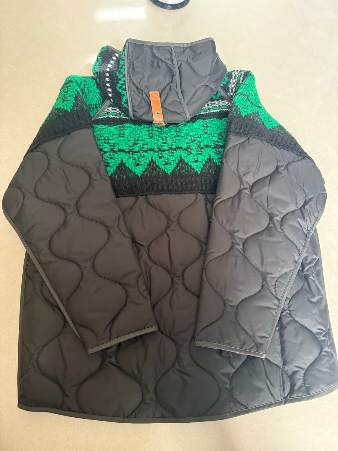 앤더슨벨 노르딕 니트 파카 awa555u(BLACK) 상품이미지3