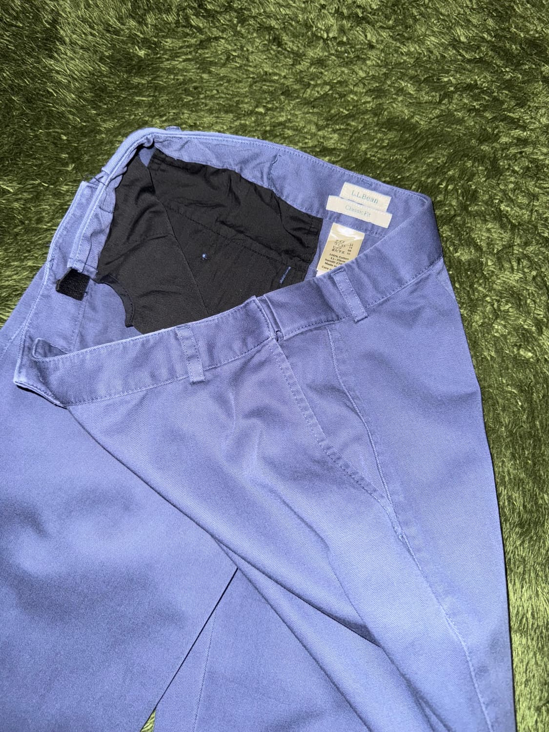 L.L.Bean 엘엘빈 재팬 클래식 핏 워시드 코튼 치노 팬츠 블루 상품이미지4