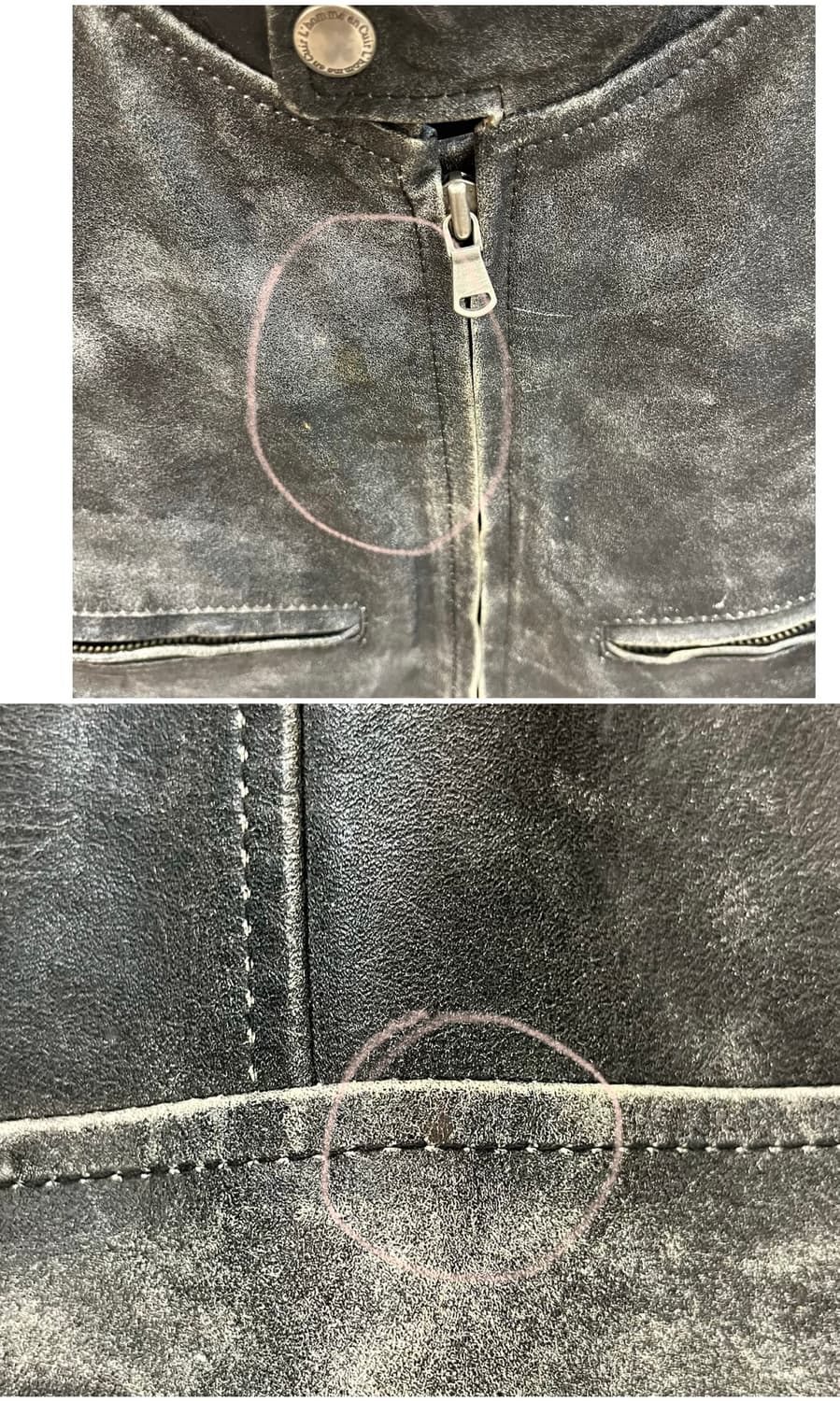 빈티지 레더 라이더 자켓 L #csz4050 상품이미지8