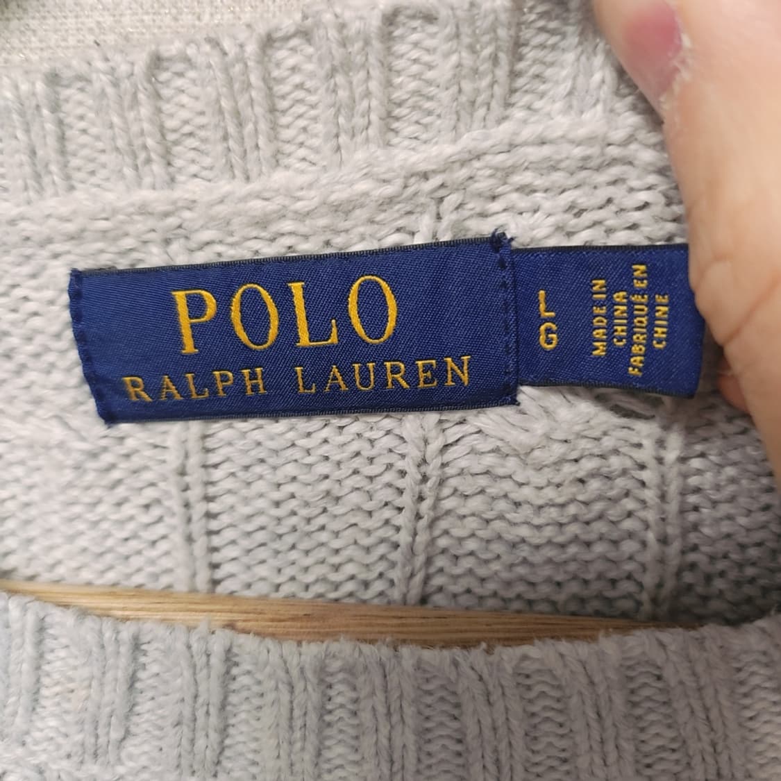 [L] 폴로 랄프로렌 꽈배기 케이블 니트 스웨터 상품이미지3