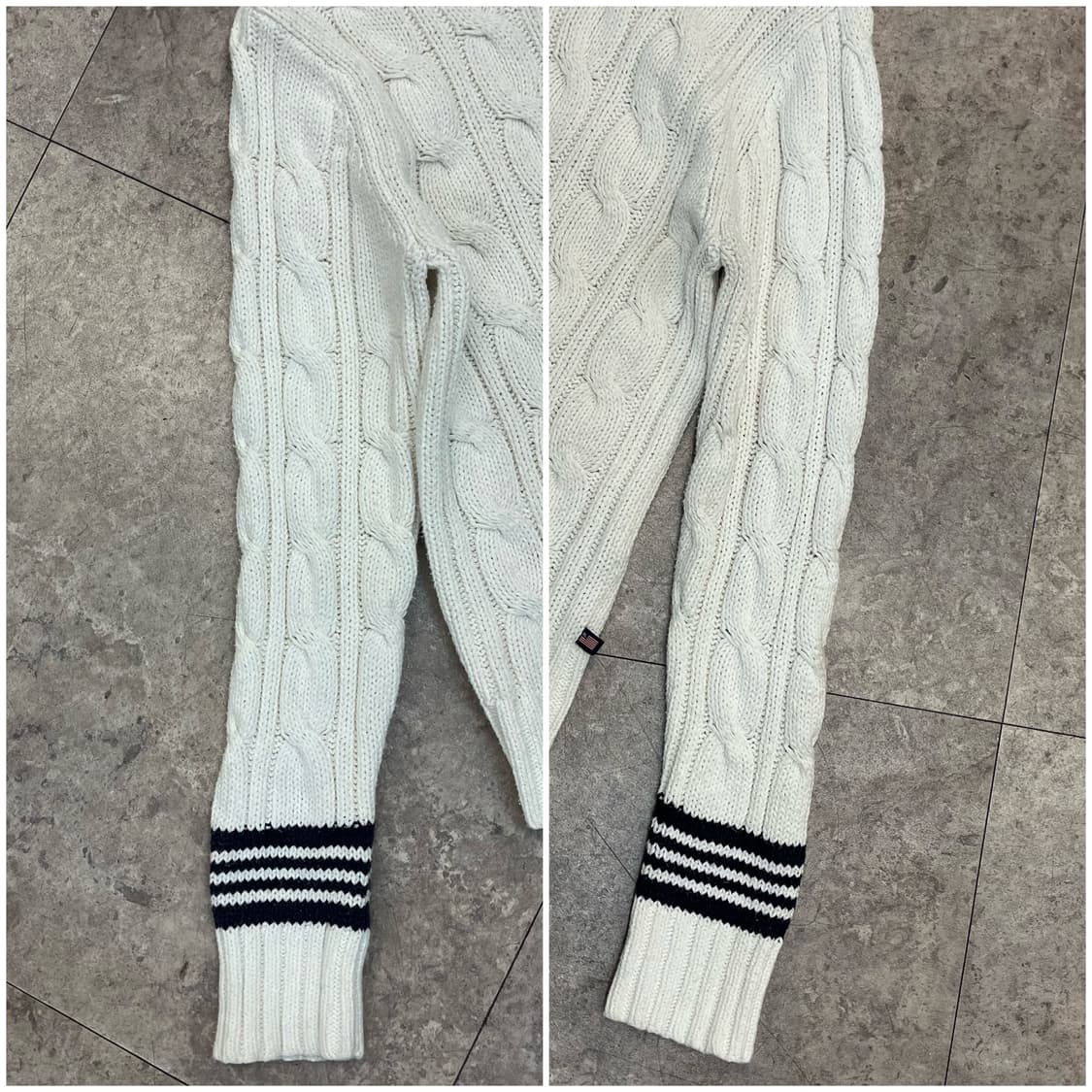 폴로 진스 니트 투웨이 후드집업 화이트 M #csz2543 상품이미지7