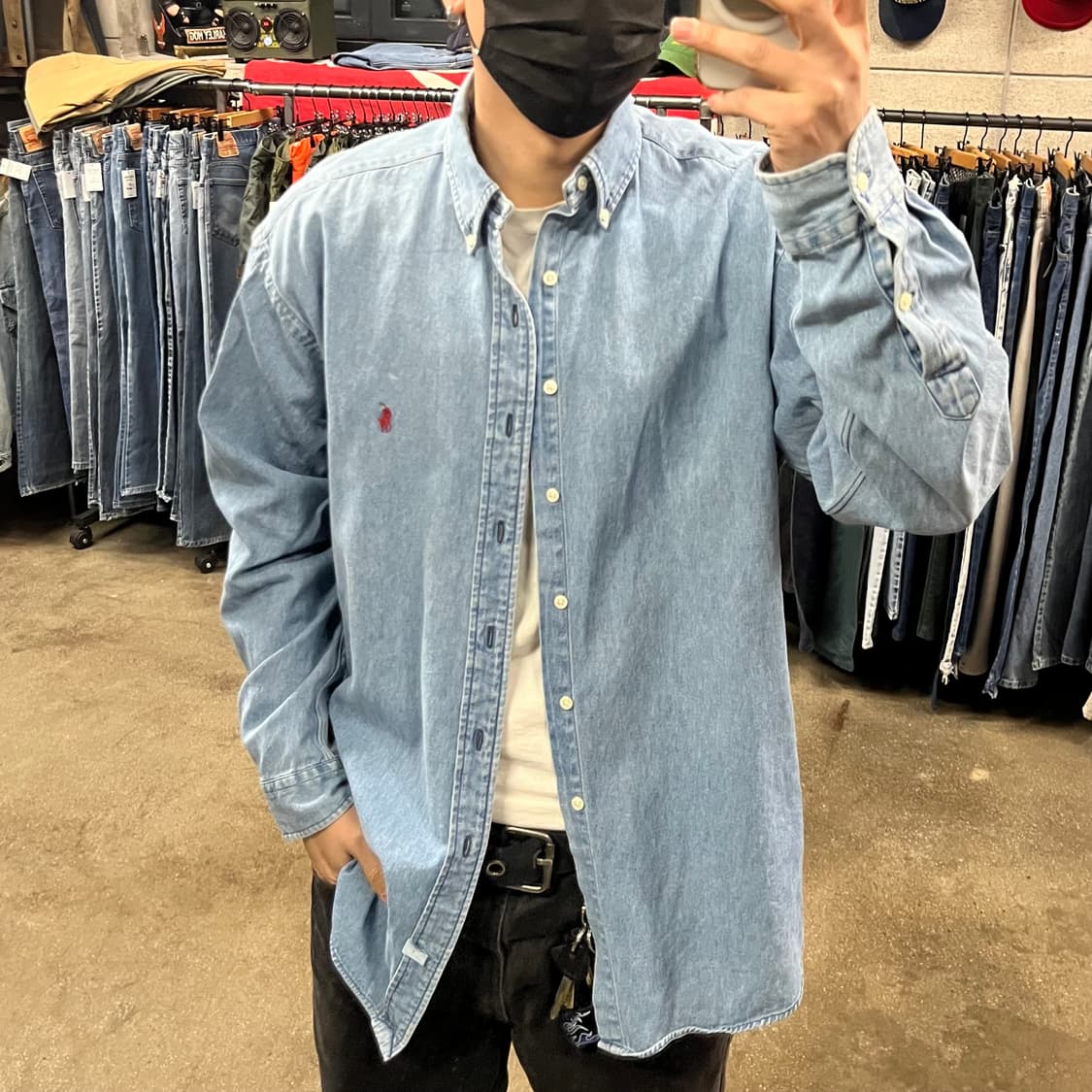 90s 폴로 데님 셔츠 (105-110) 상품이미지6