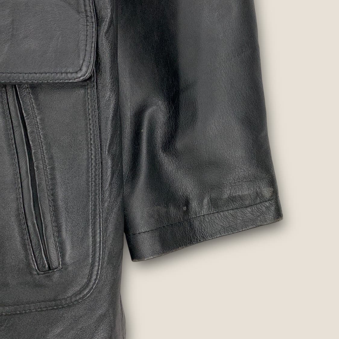 JPN 빈티지 양가죽 하프코트 상품이미지4