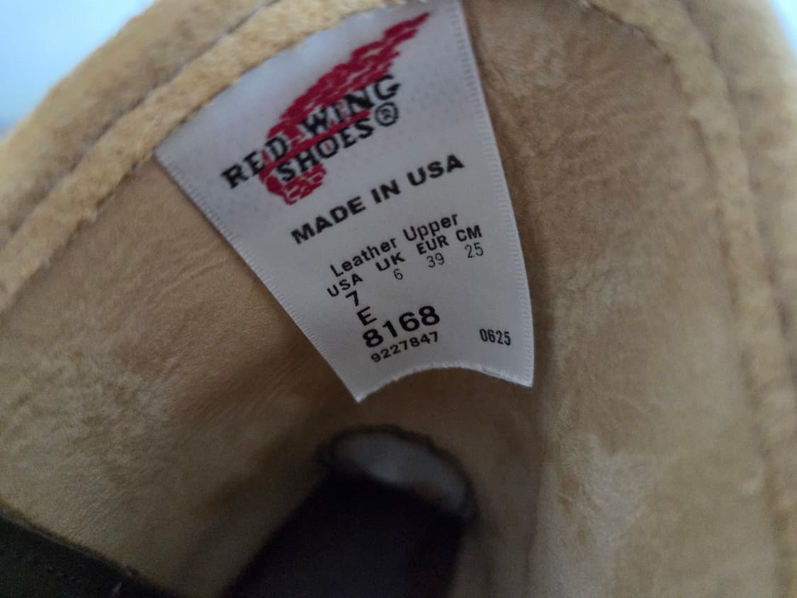 레드윙  8168 페코스  2회착 (7E) 250사이즈 상품이미지5