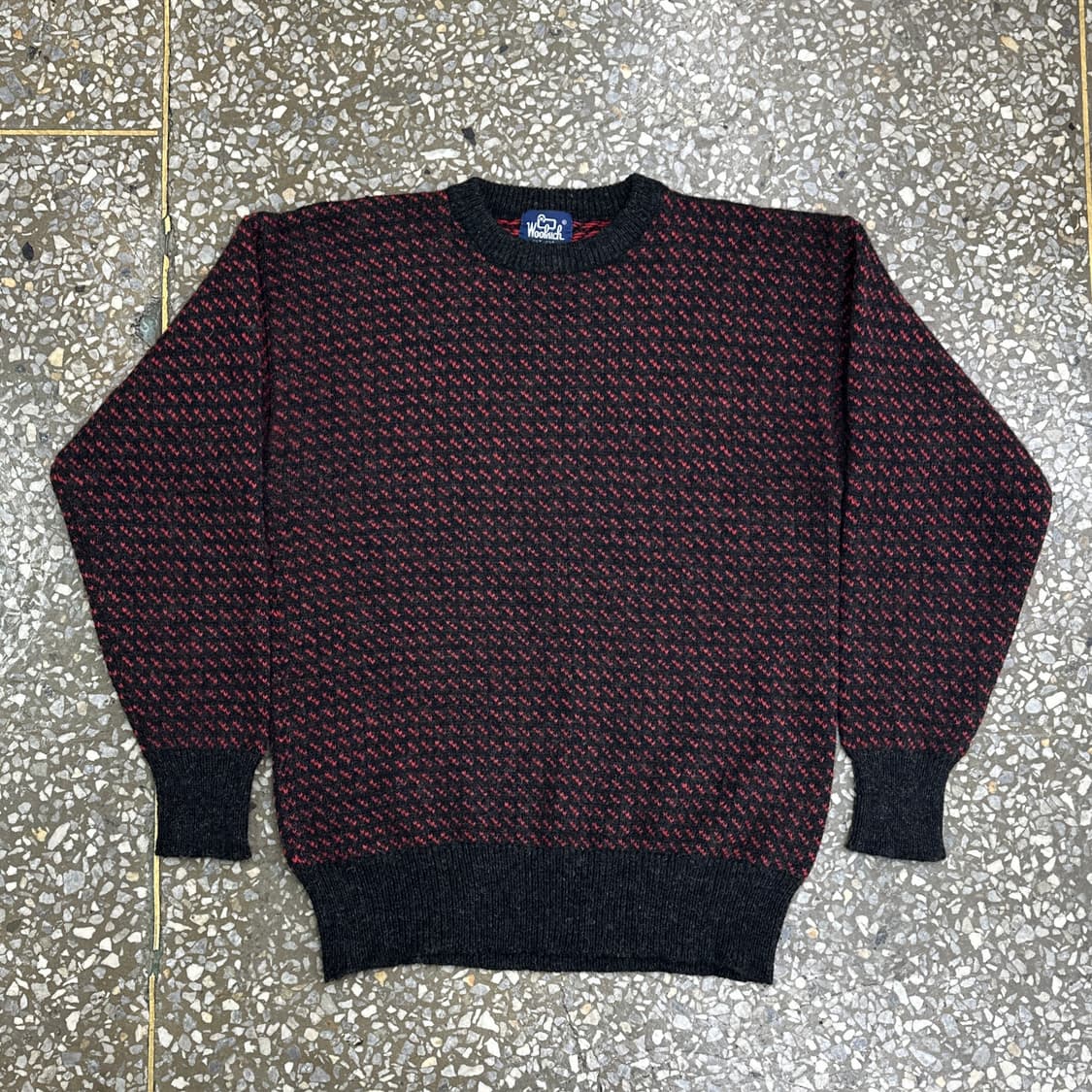 90s 울리치 버드아이 울 니트 스웨터 XL 상품이미지2