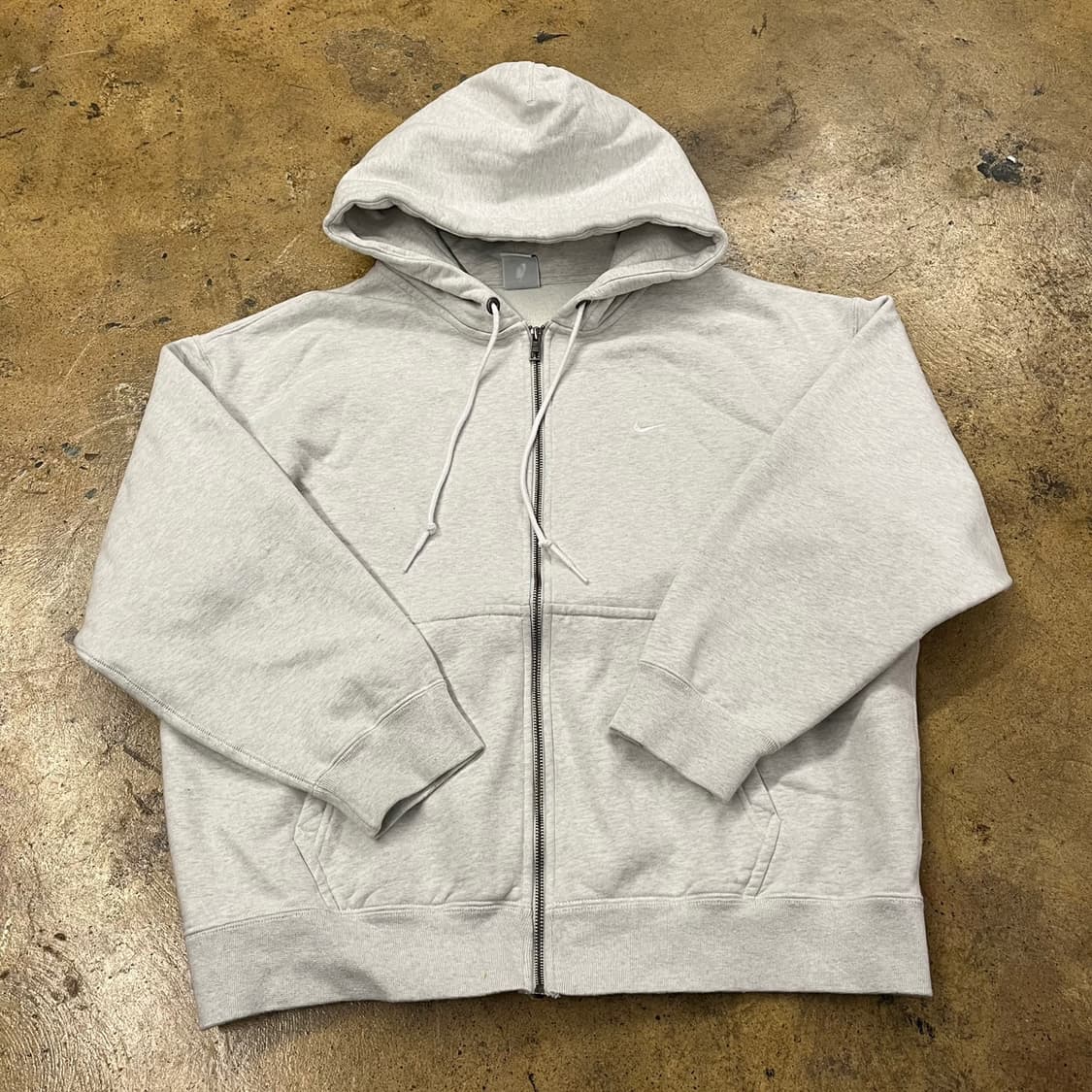 [정품/XXL] 나이키 회색 기모 후드집업 nrg b10 상품이미지2