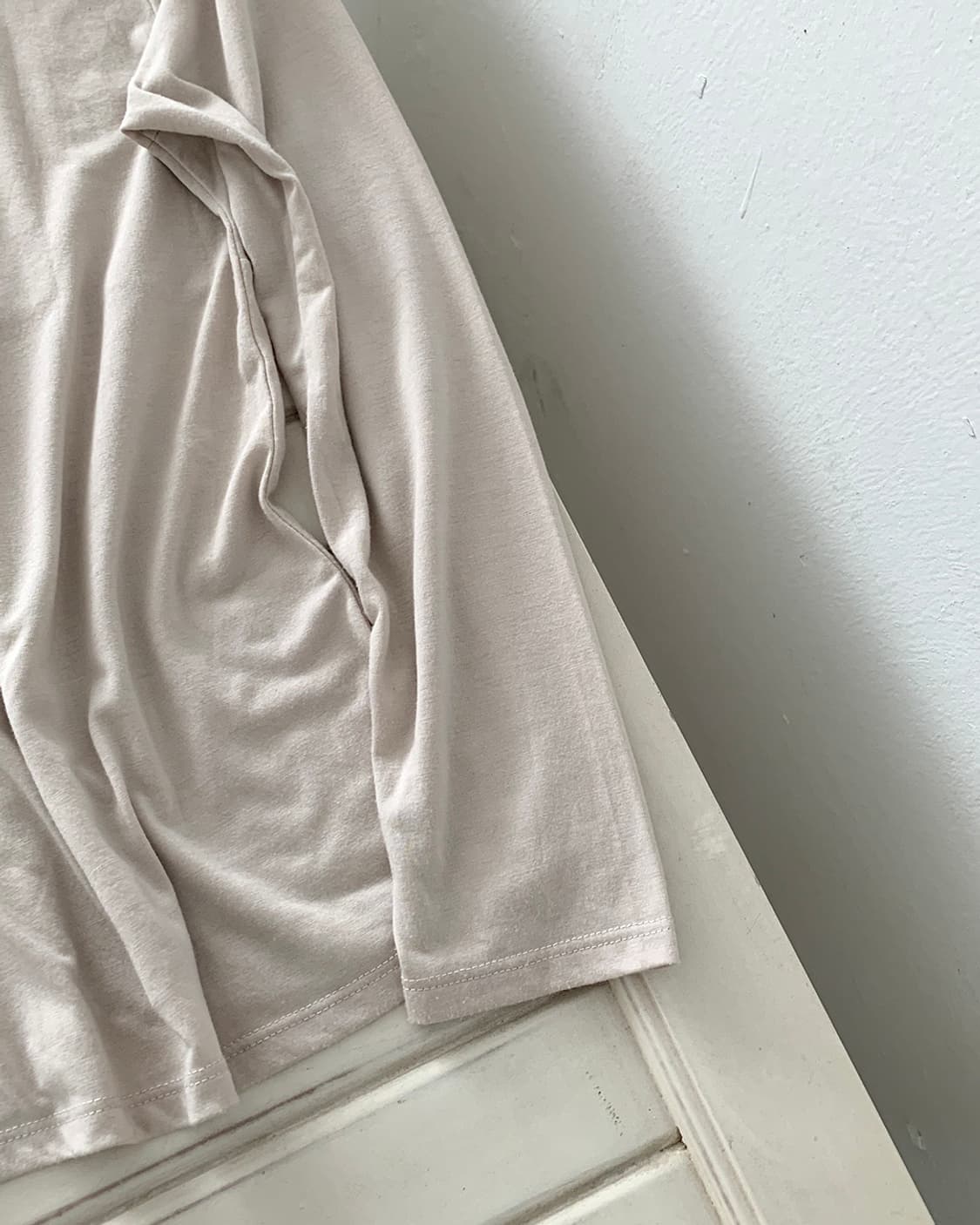 Nude beige blouse top 상품이미지10