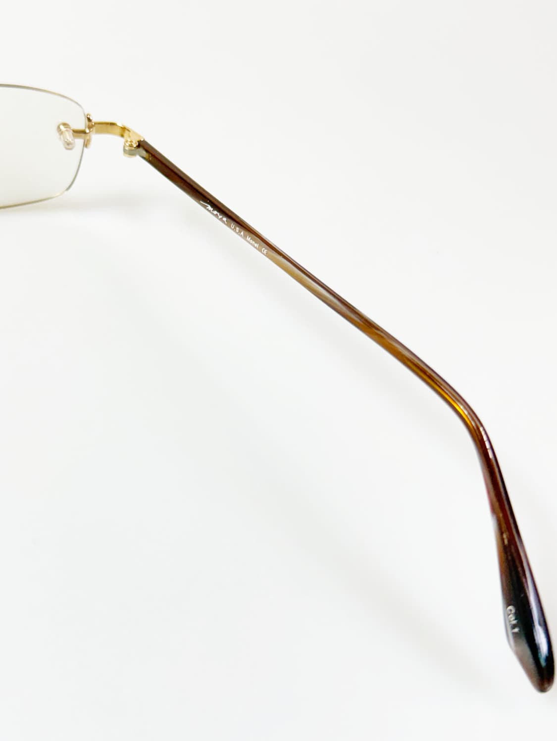 MOYA NEWYORK 골드 무테 스퀘어 메탈 빈티지 안경 상품이미지6