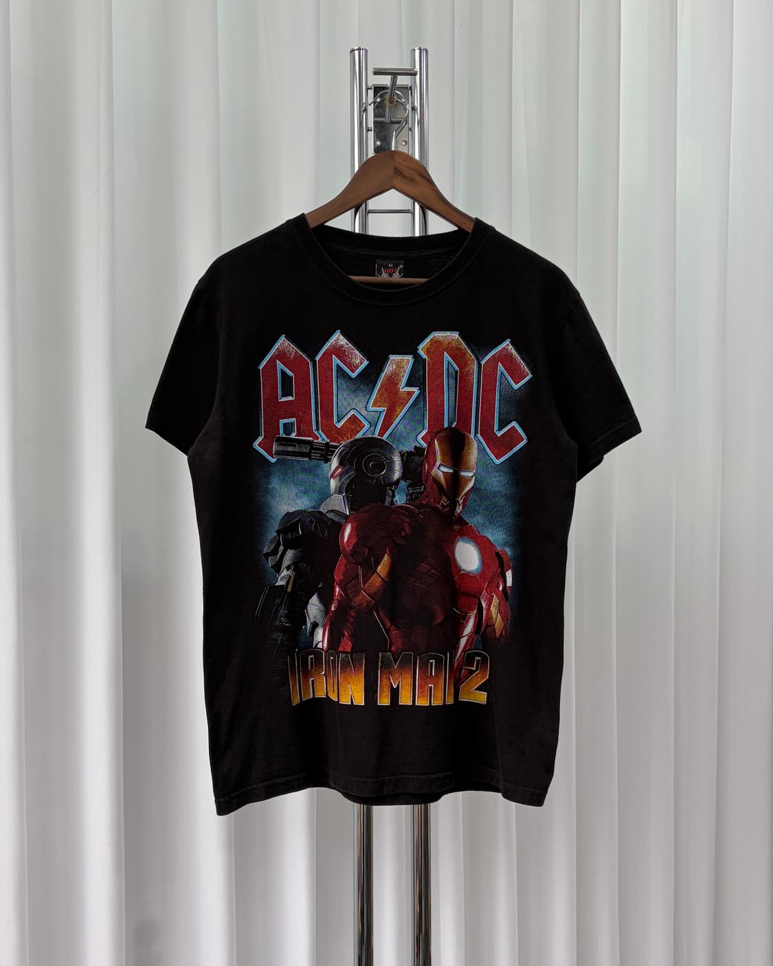 HOT ROCK 빈티지 AC/DC 아이언맨 반팔 티셔츠 상품이미지3