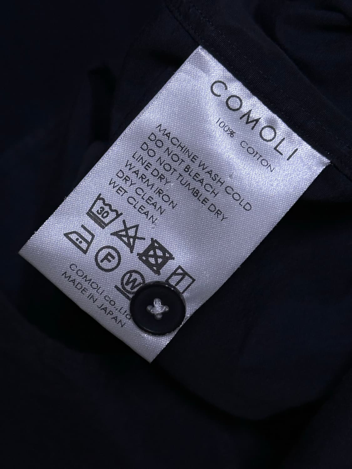 [2] comoli cotton shirts navy 상품이미지5