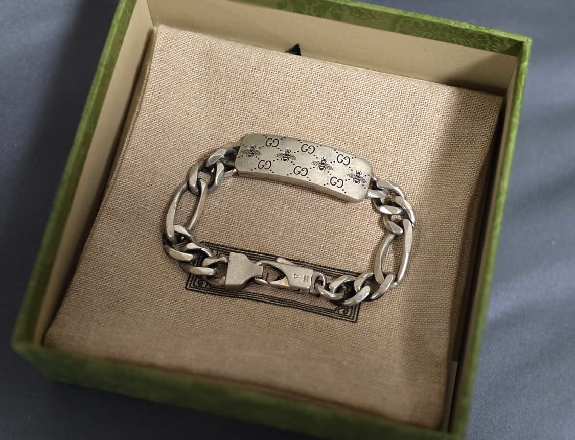 구찌 벌 인그레이빙 팔찌 17호 상품이미지2