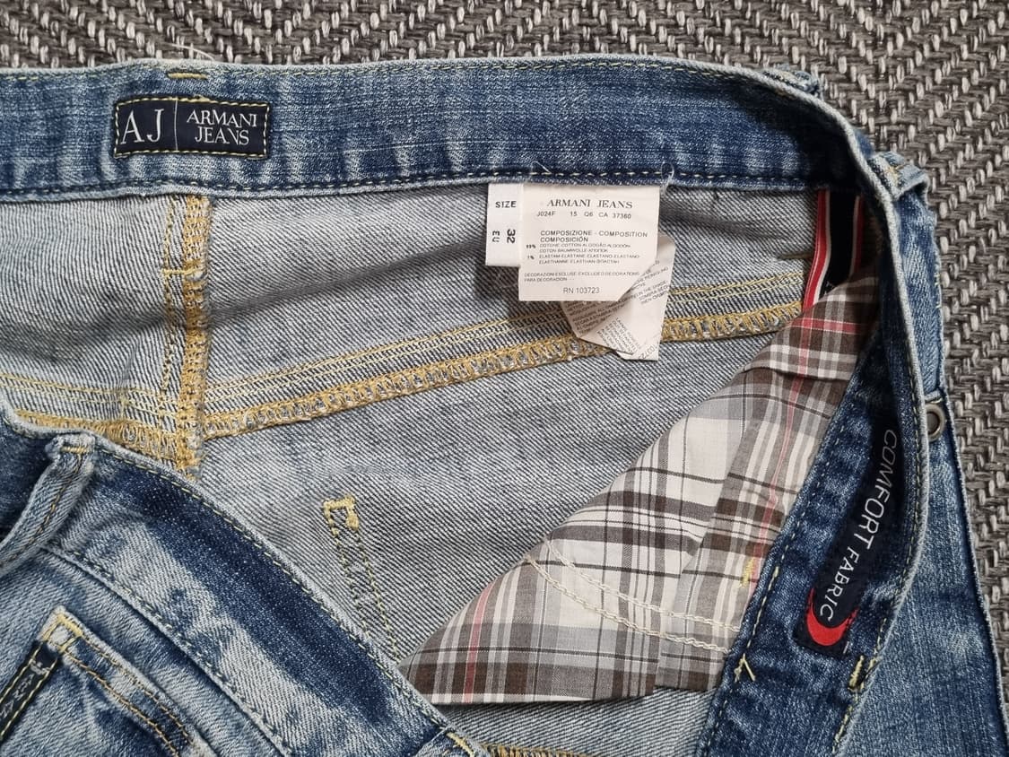 ARMANI JEANS — 라이트 워싱 슬림 데님 팬츠 상품이미지3