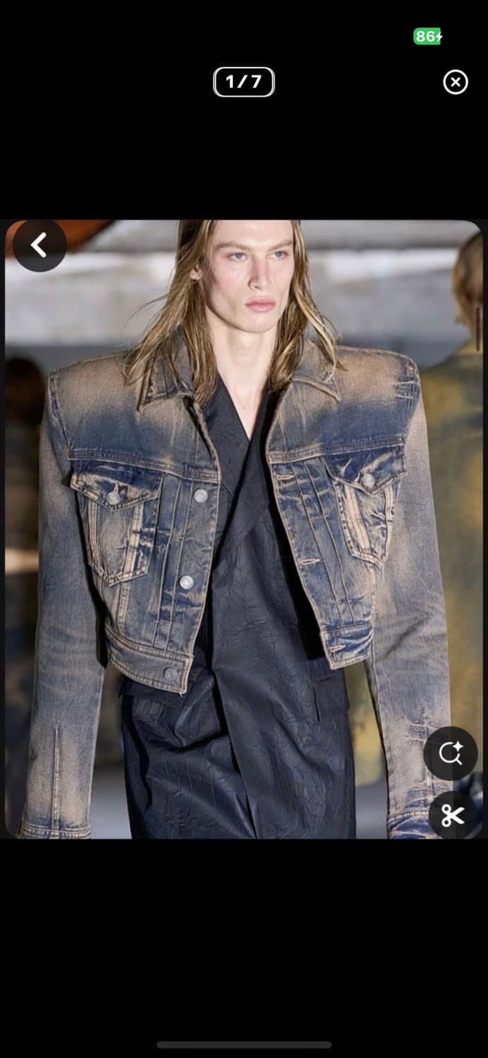 준지 [Runway] Denim Cropped Trucker 자켓 상품이미지1