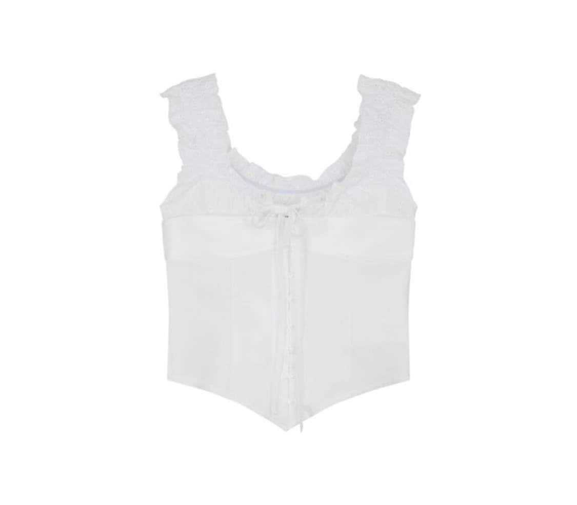 카시코 Lace Layered Sleeveless white M 상품이미지3
