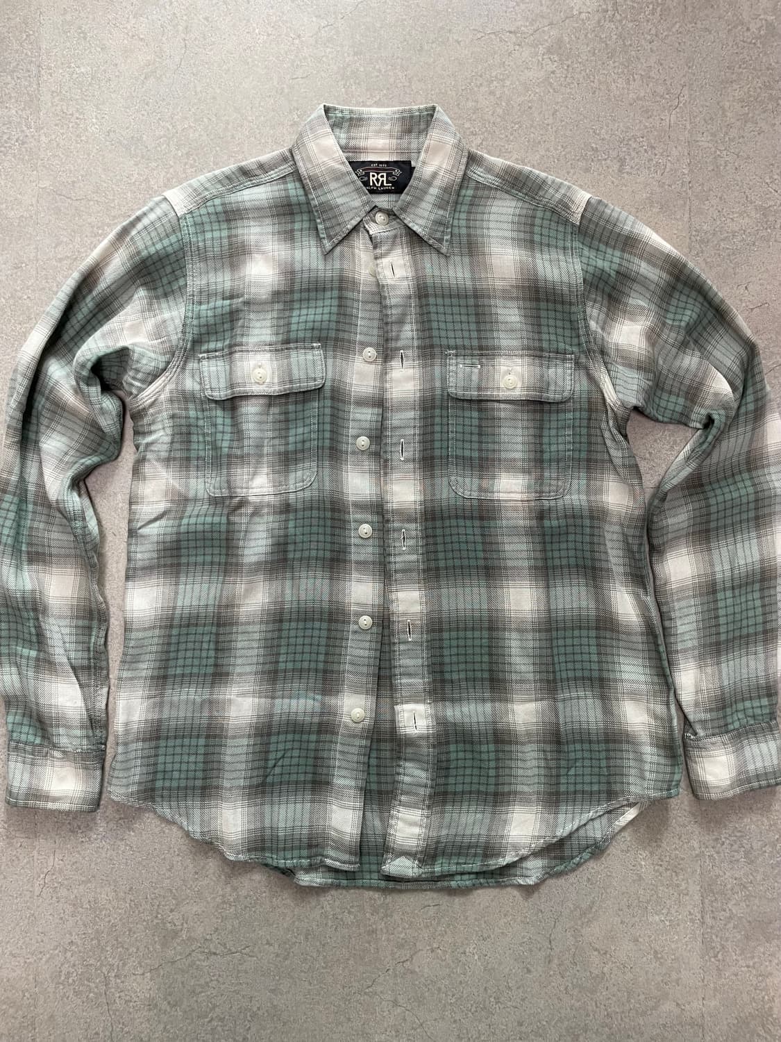 RRL 더블알엘 옴브레 체크 플레이드 셔츠 상품이미지1