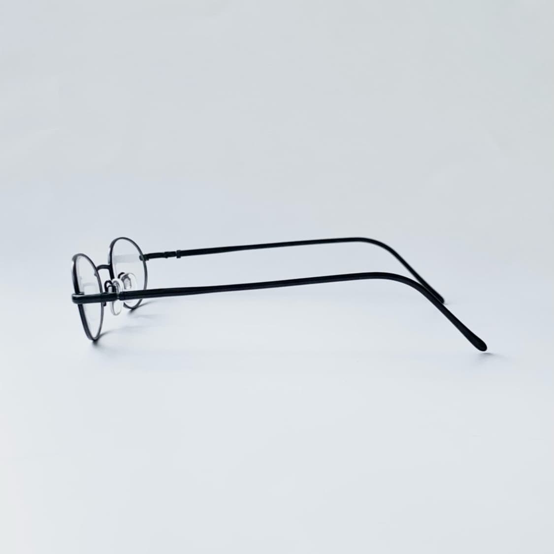 [픽키-695] 블랙 메탈 안경 슬림 오벌 프레임 클래식 미니멀 상품이미지4