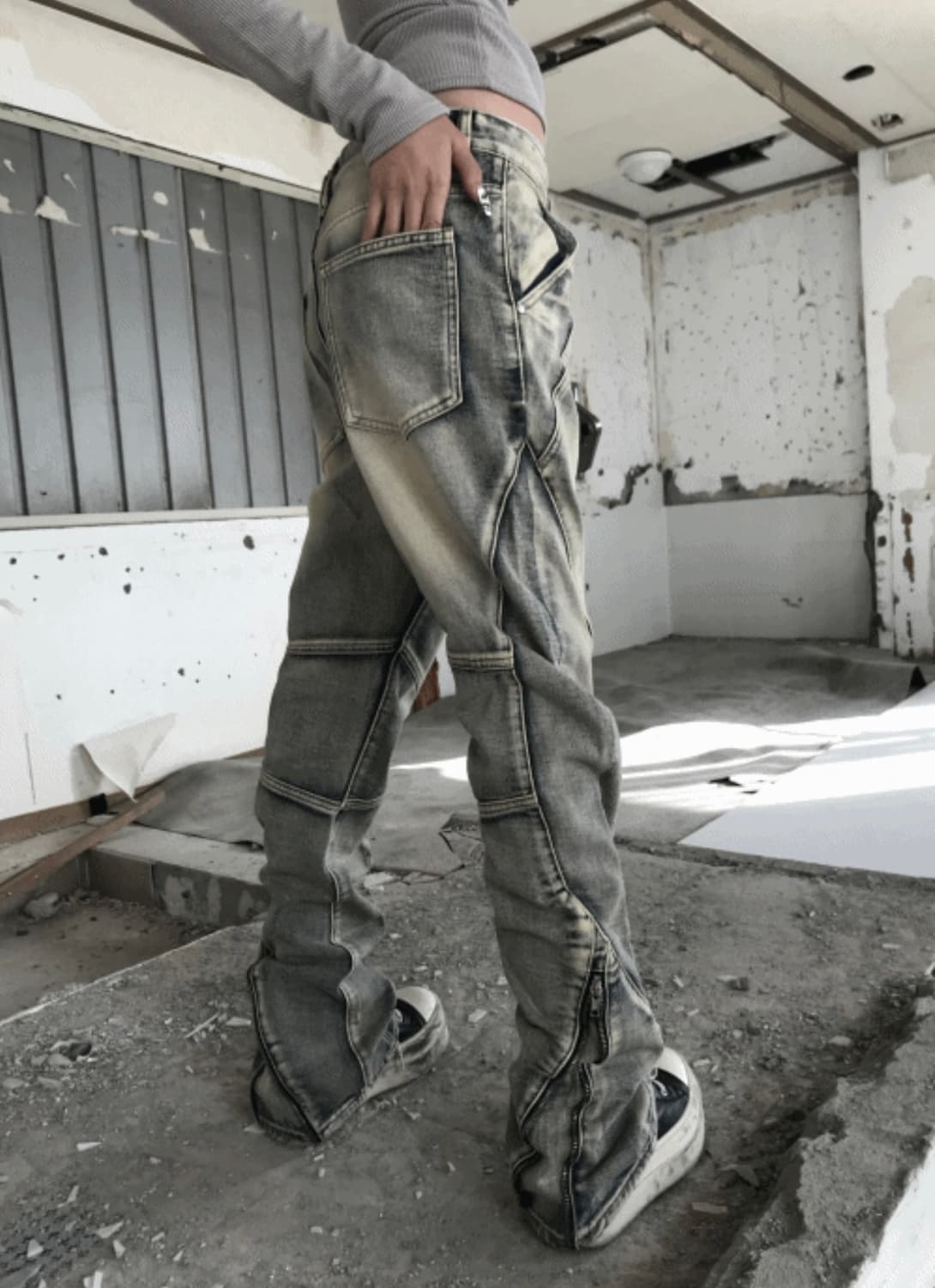 kyoiii GRIND ZIP CARGO PT(BLUE) 상품이미지1