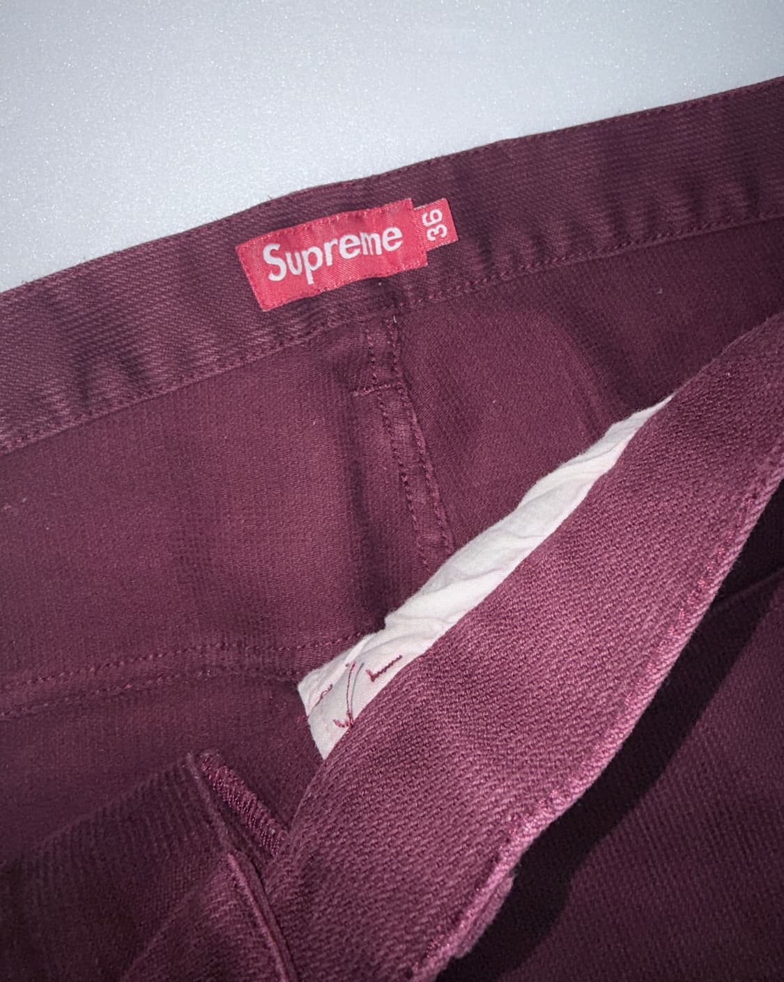 슈프림 코듀로이 팬츠 버건디 36 size 상품이미지4