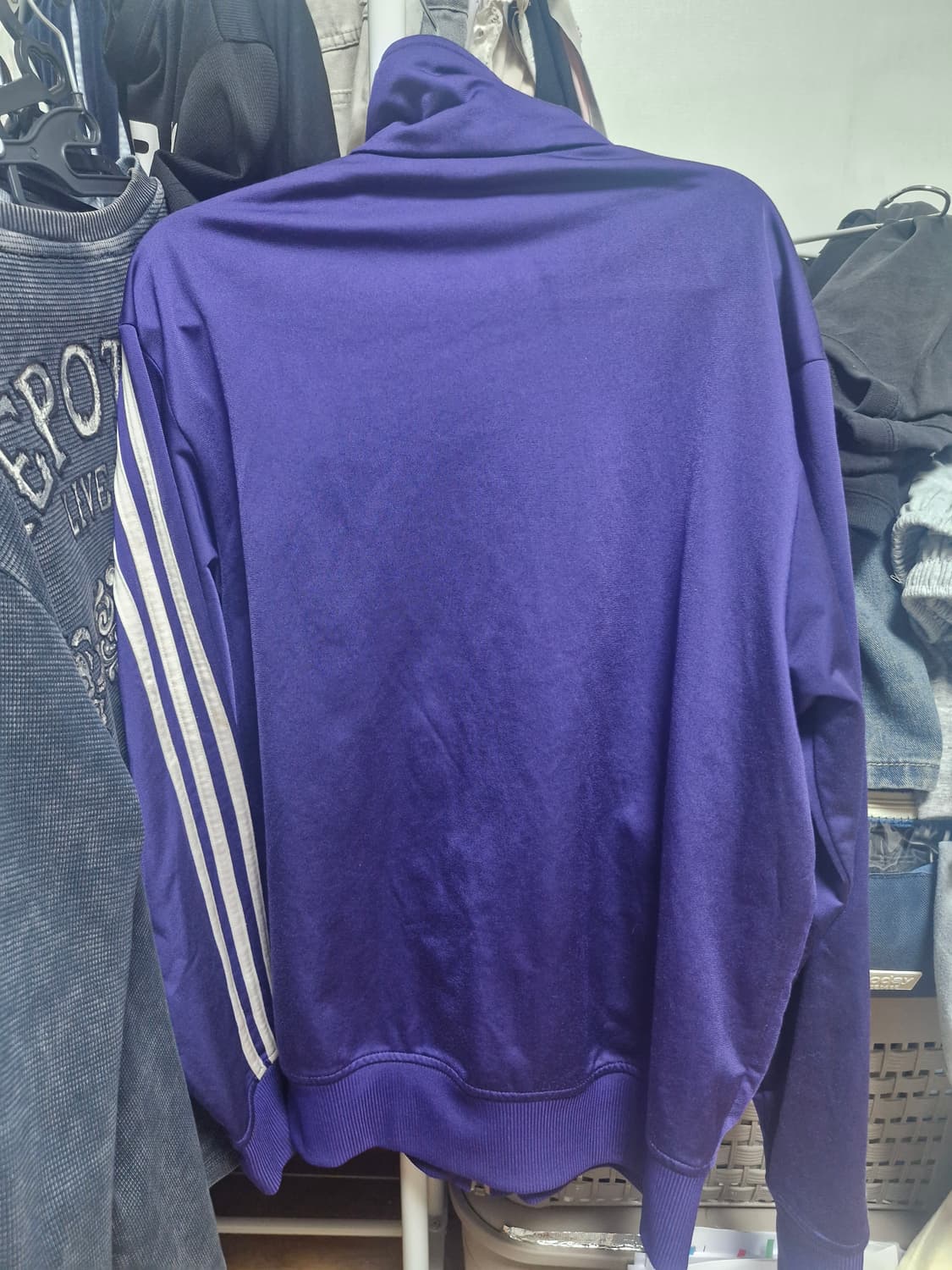 아디다스 정품 구형파이어버드(구파)져지 보라흰색 100 상품이미지2