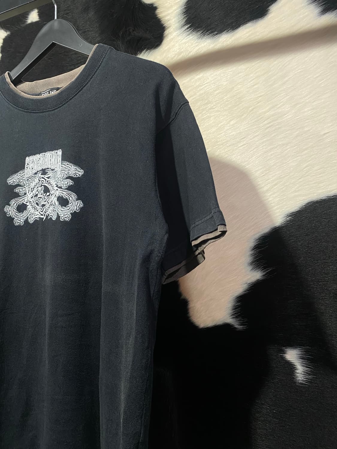 Collins 재패니즈 프린팅 디테일 레이어드 반팔 티셔츠 상품이미지4