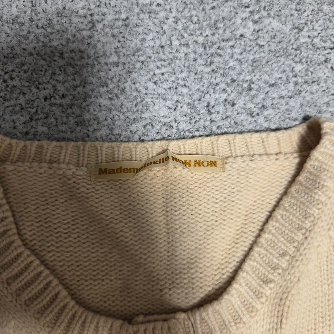 MademoiselleNonNon 캐시미어 가디건 Free 상품이미지3
