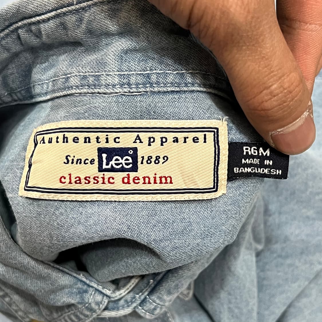  리 자수 데님 셔츠 y16134 상품이미지6