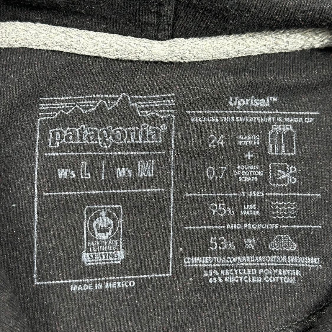 파타고니아 시그니처 로고 블랙 후드티 (M) 상품이미지6