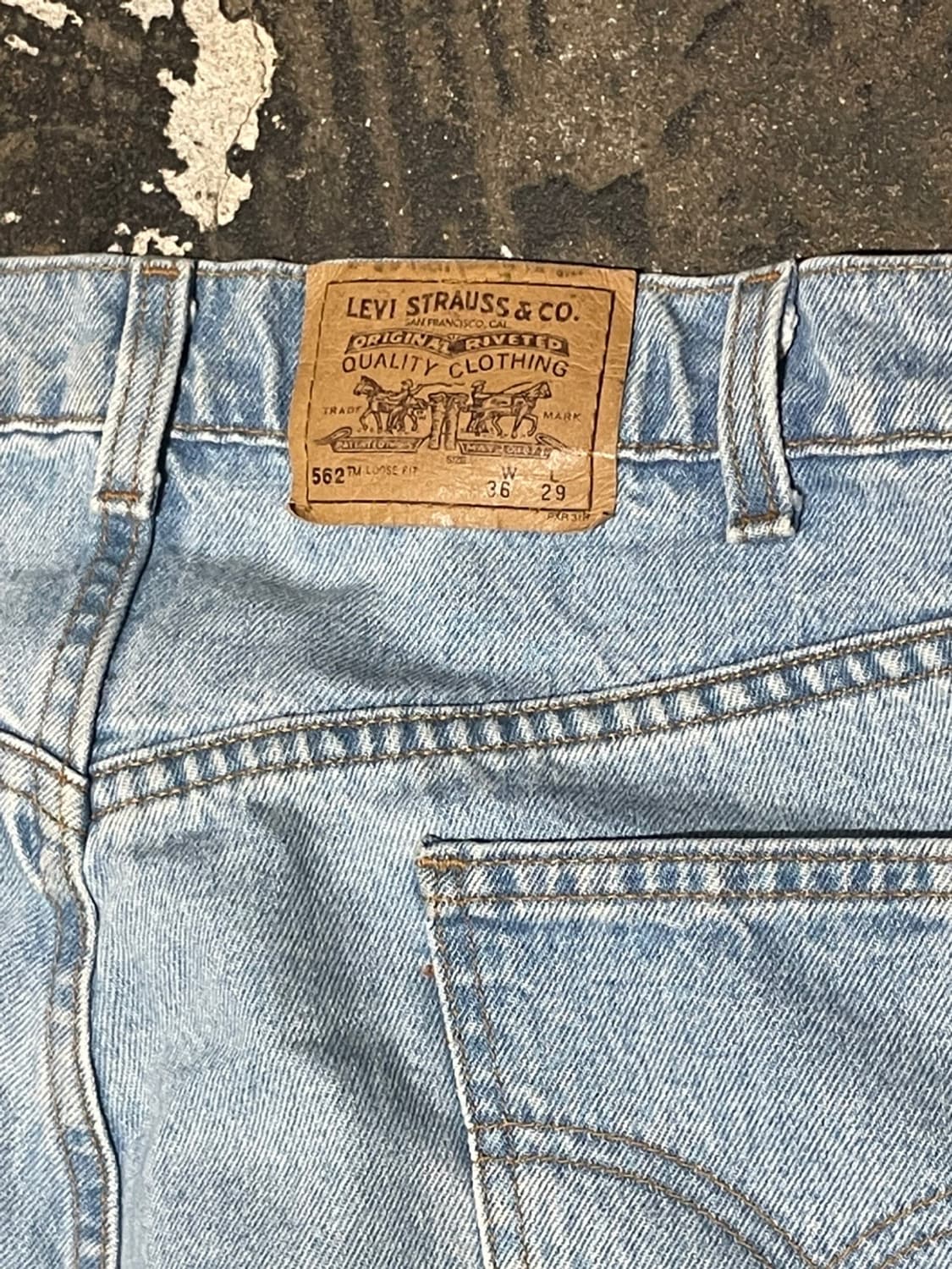 90s 리바이스 562 연청 made in USA 상품이미지3