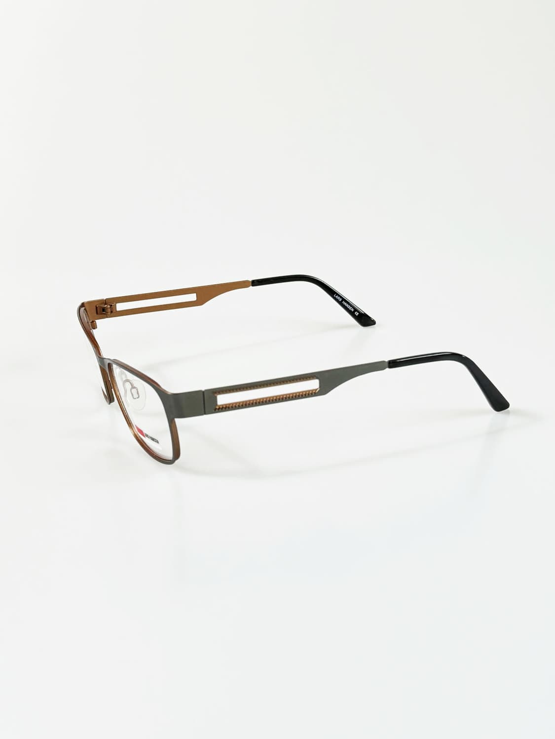 유럽제 LARS HANSEN 메탈릭 슬림 스퀘어 빈티지 안경 상품이미지3