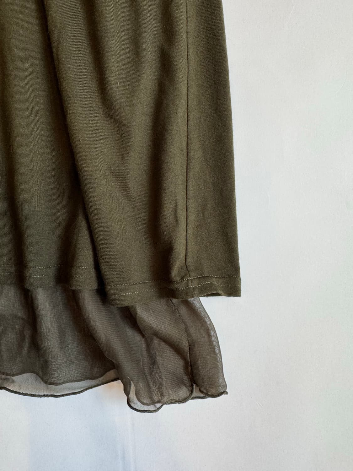 Olive Green Layered Skirt 상품이미지2