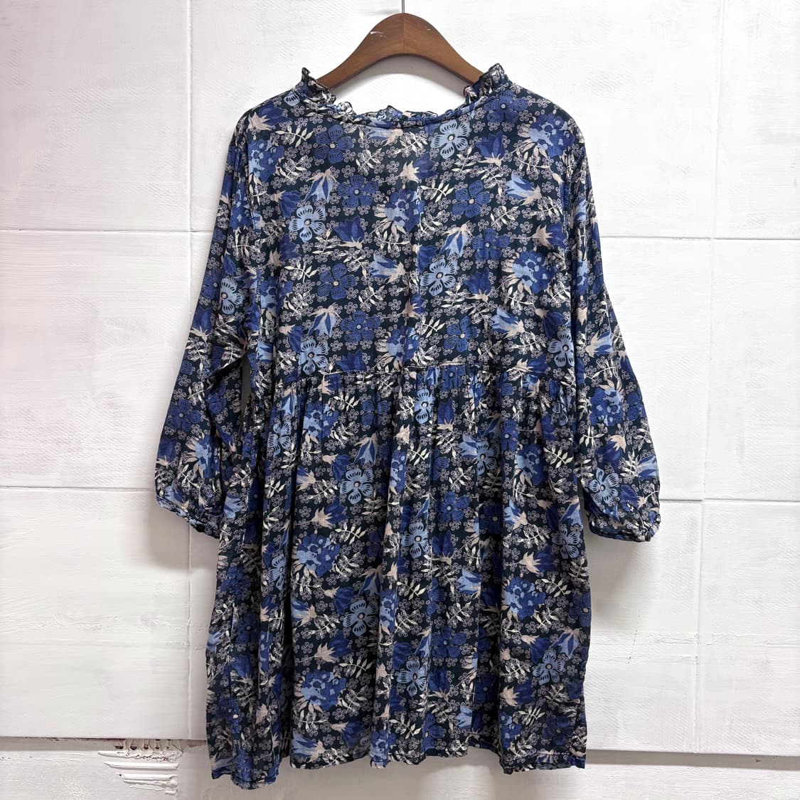 Pyumosso 프릴 플라워 모리 코튼 블라우스 L JPN 상품이미지5