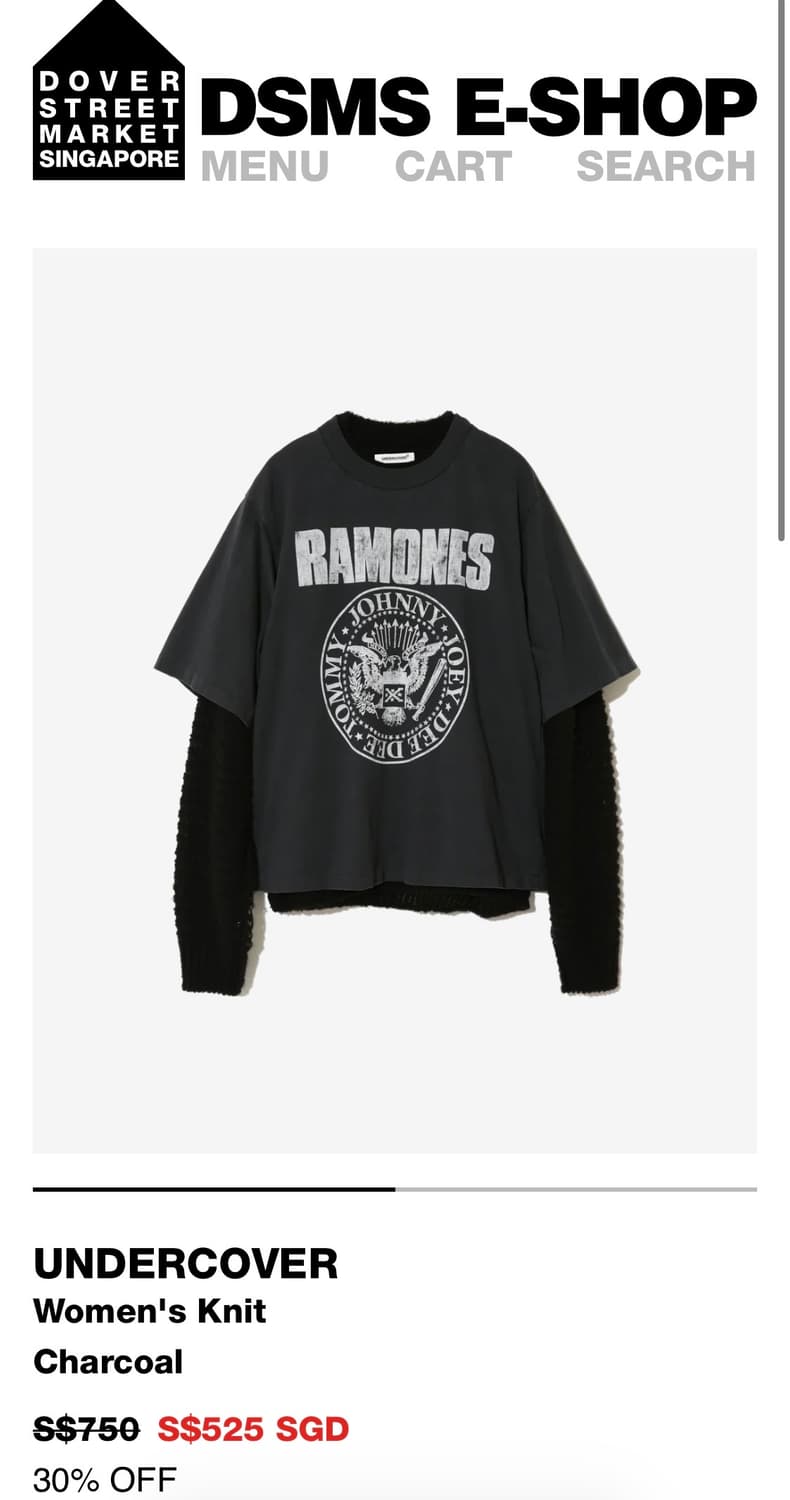 Undercover knit charcoal 상품이미지1