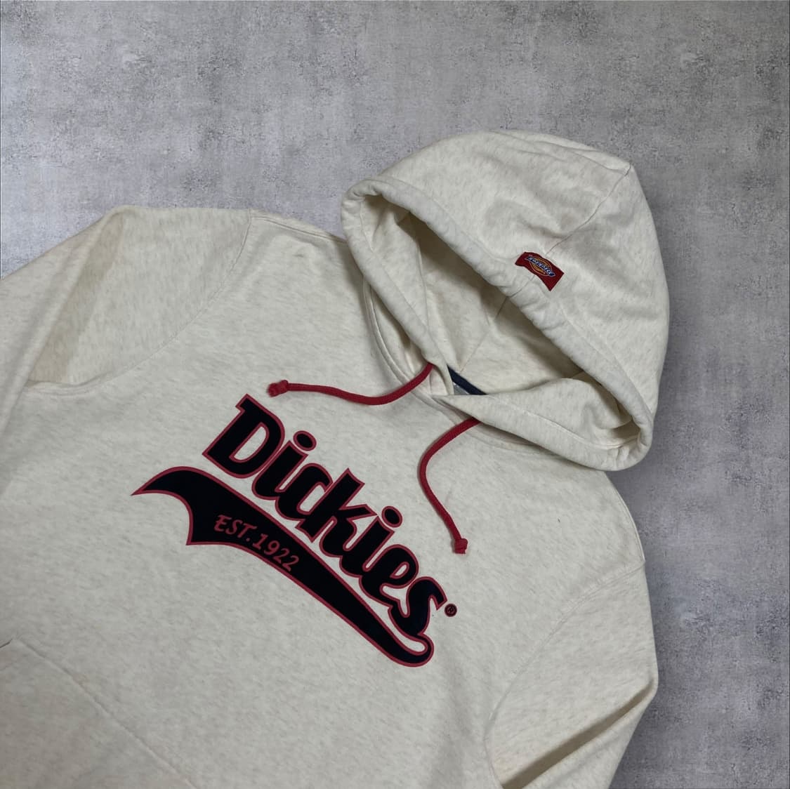 디키즈 스펠아웃 빅로고 아이보리 후드티 상품이미지2