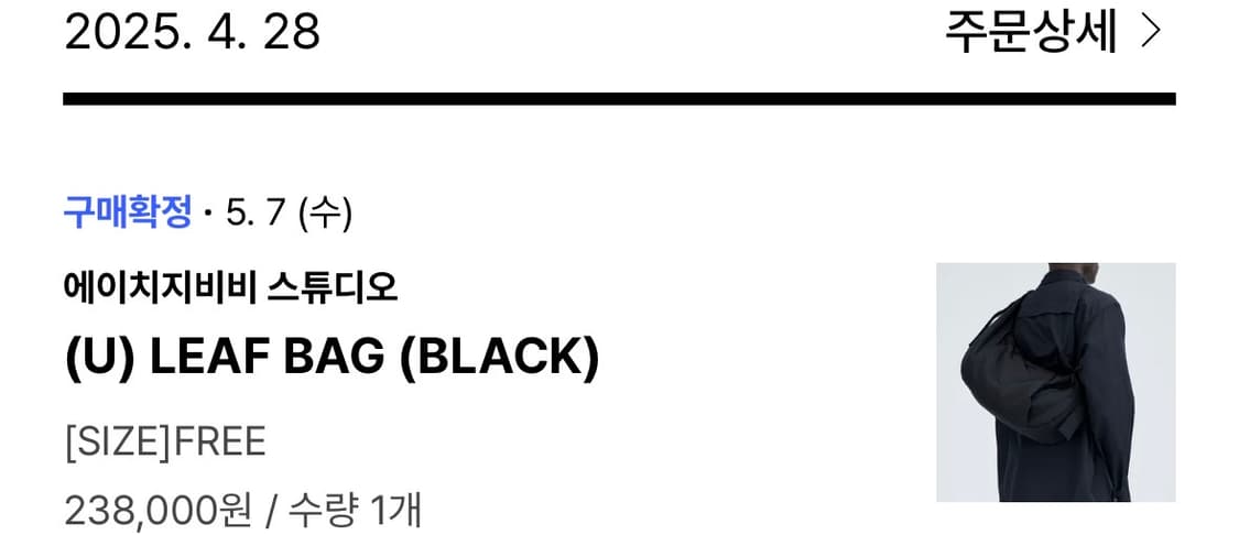 HGBB스튜디오 리프백 블랙 판매 상품이미지4