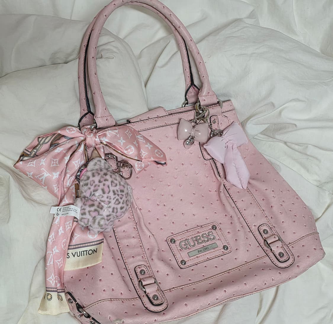 빈티지 딸기우유 게스 Guess 숄더백 히메갸루 리즈리사깔 상품이미지1