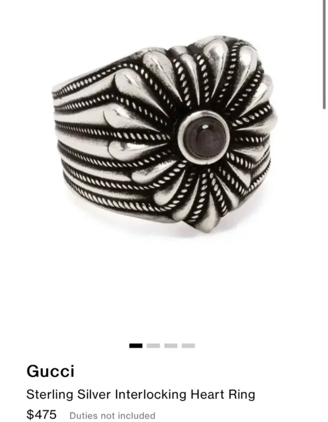 구찌 인터로킹 하트 실버링 반지 크롬하츠 상품이미지2