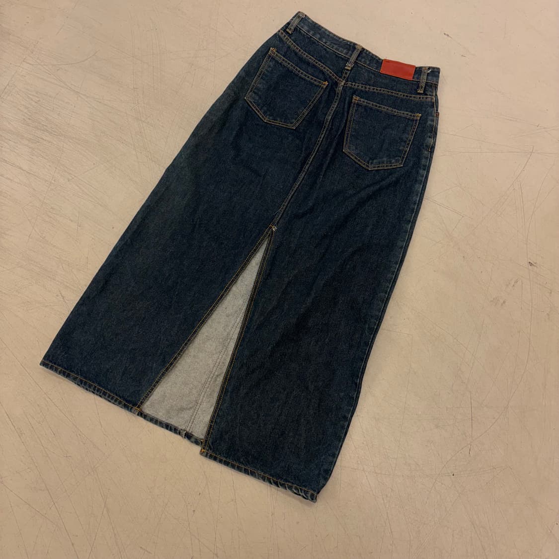 빈티지 데님 롱 스커트 상품이미지3