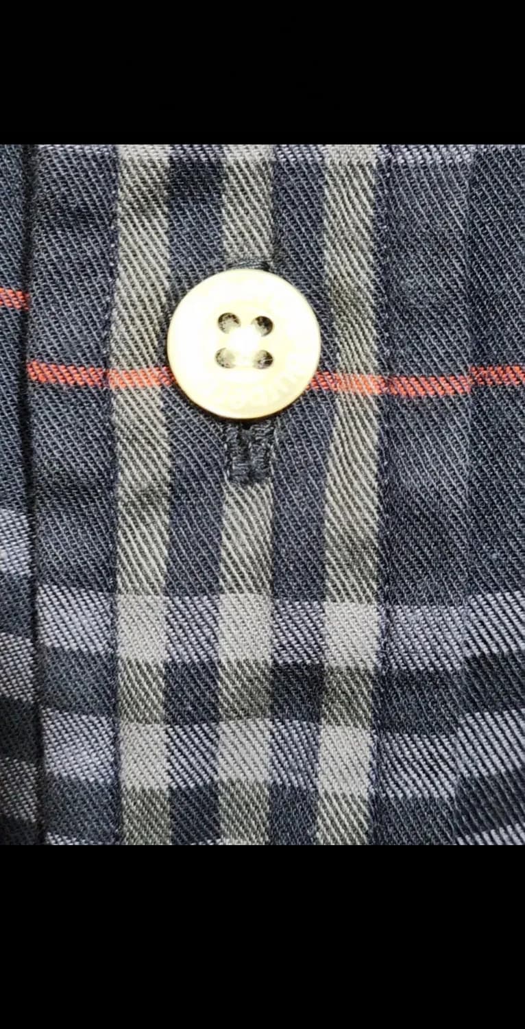 (L) 버버리 체크남방 네이비 셔츠 포켓 로고 캐주얼  상품이미지5