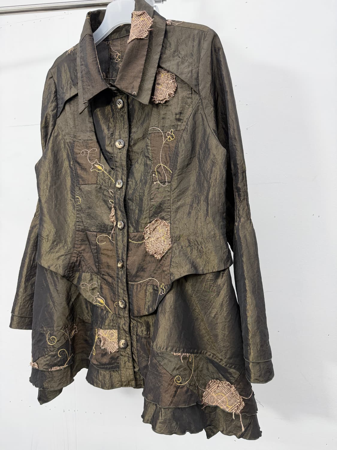E-Clat Muted Botanical Patchwork Jacket 상품이미지7