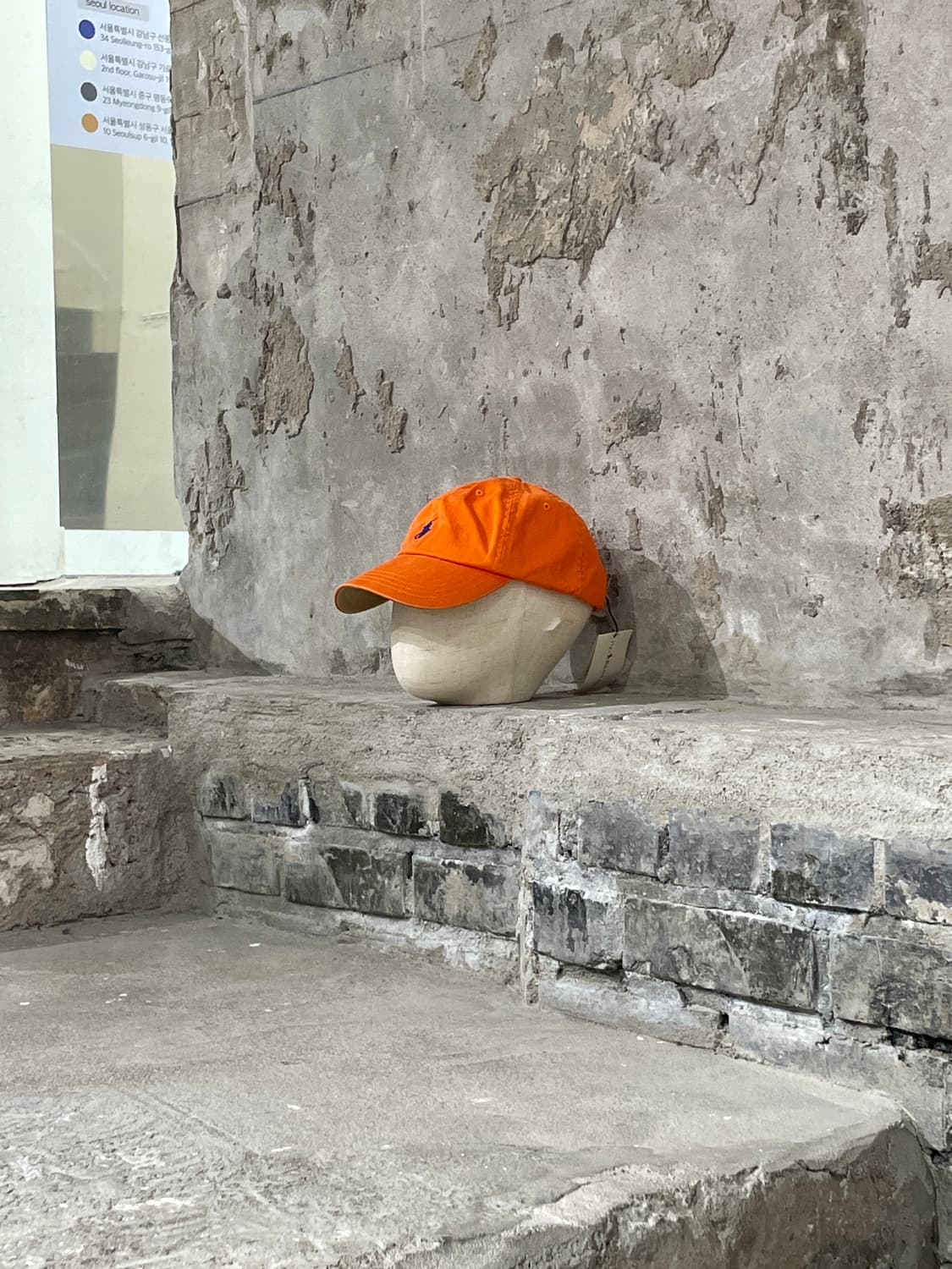 폴로 랄프로렌 오렌지 네이비포니 베이직 볼캡 상품이미지1