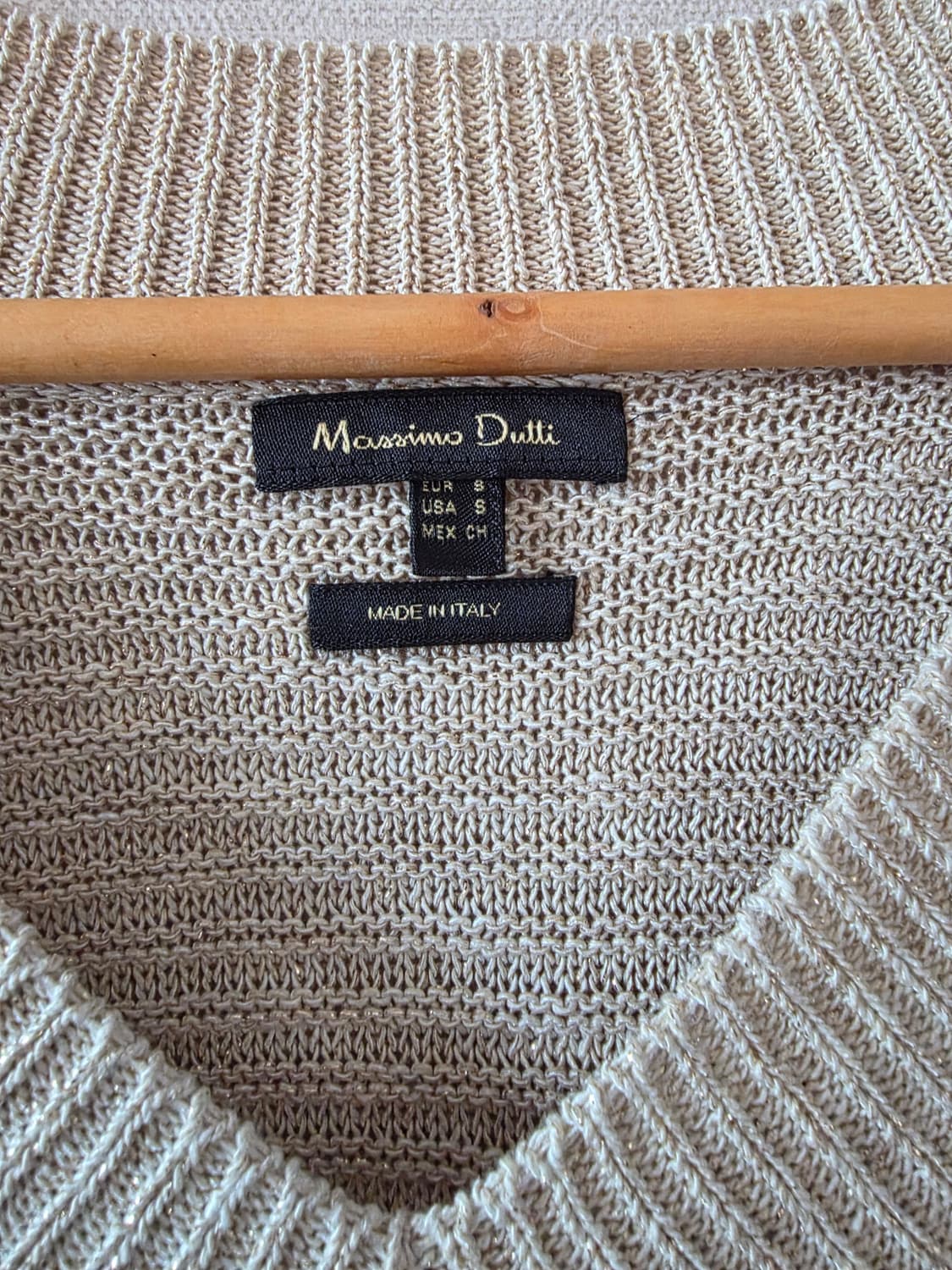 Massimo dutti 마시모두띠 연베이지 글리터 니트 Made in  상품이미지8