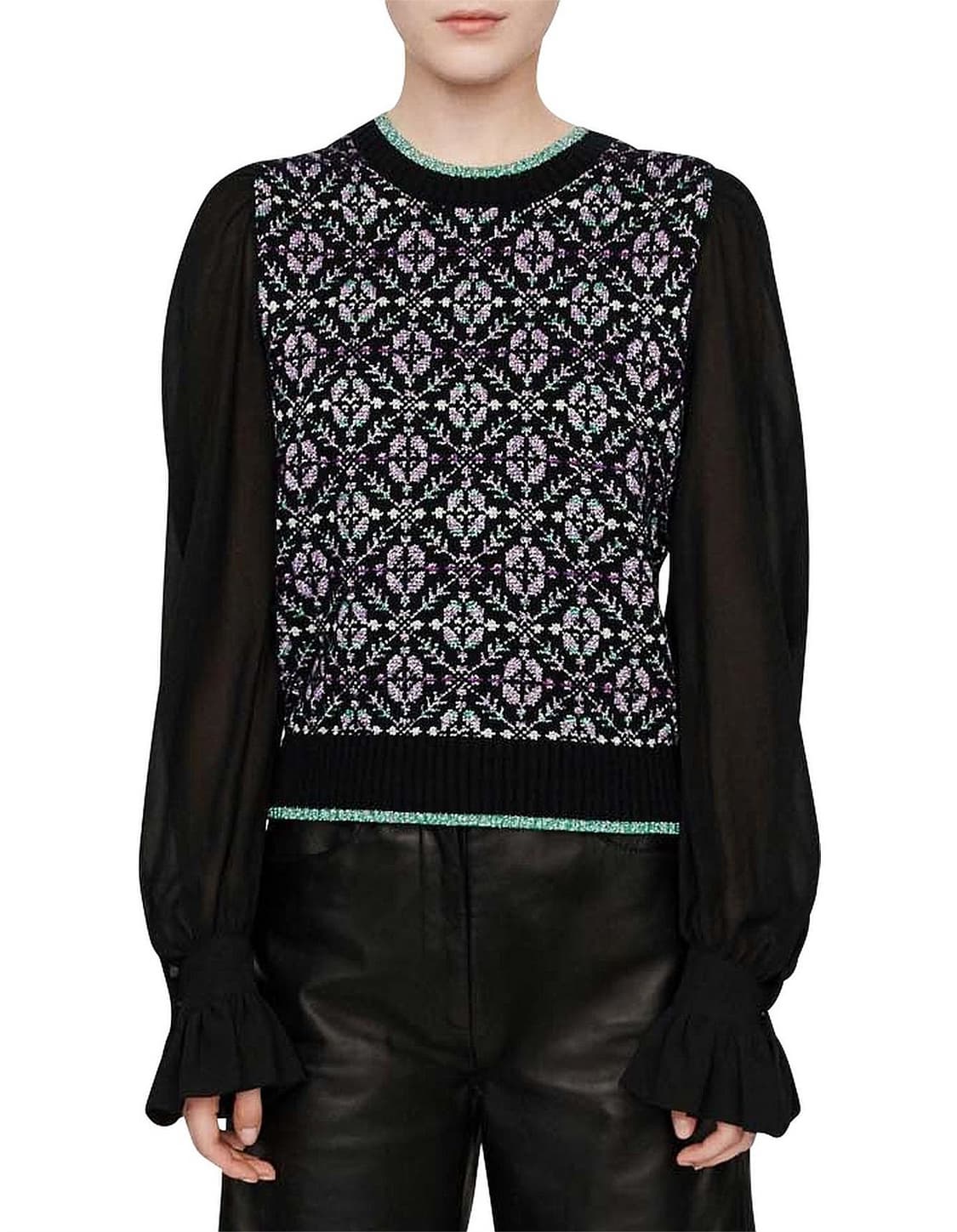 (새상품) 마쥬 시스루 니트 1사이즈 상품이미지1