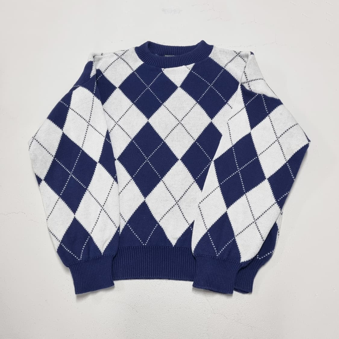 90S USA PRINCETON 아가일 스웨터 - XL 상품이미지3